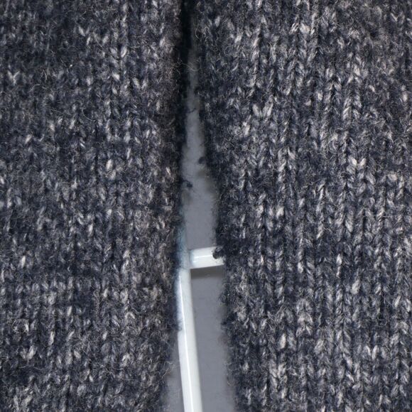 BCBGMAXAZRIA Cardigan Sweater Women Large Gray Wool Blend Knit Cozy Elegant Luxe - Picture 4 of 7